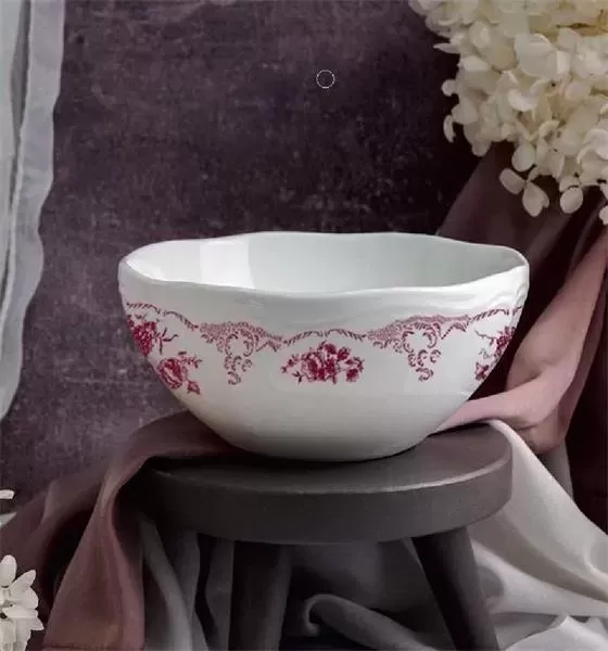 Салатник 750 мл, d 15,5 см h 7 см, фарфор, Red Rose