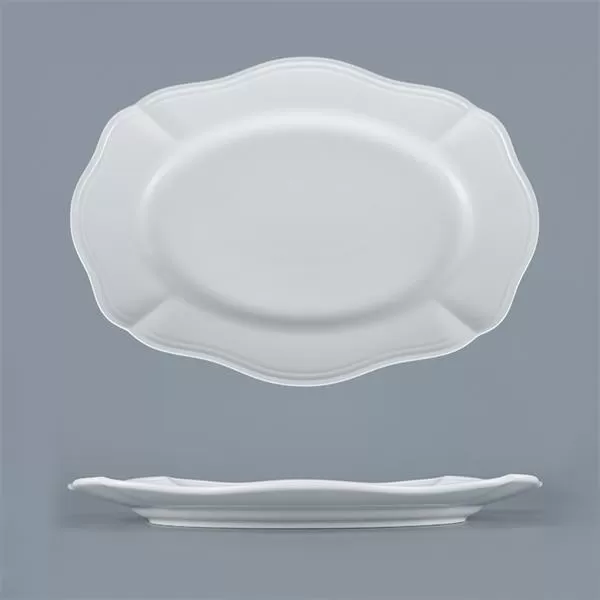 Блюдо овальное 38×26,5 см h 3,3 см, фарфор, Red Rose