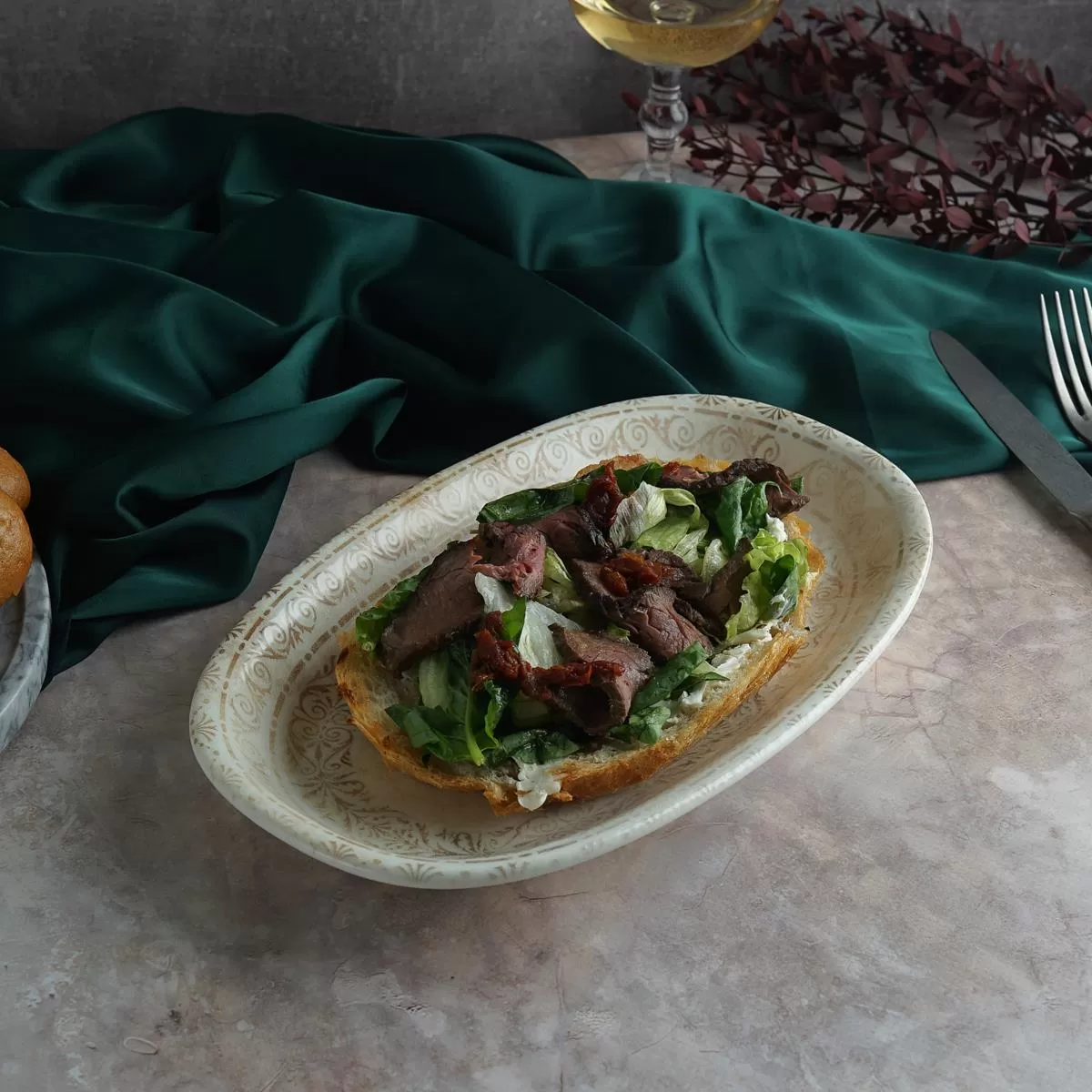 Блюдо овальное d=29 см,фарфор,серия "ANTICO" By Bone