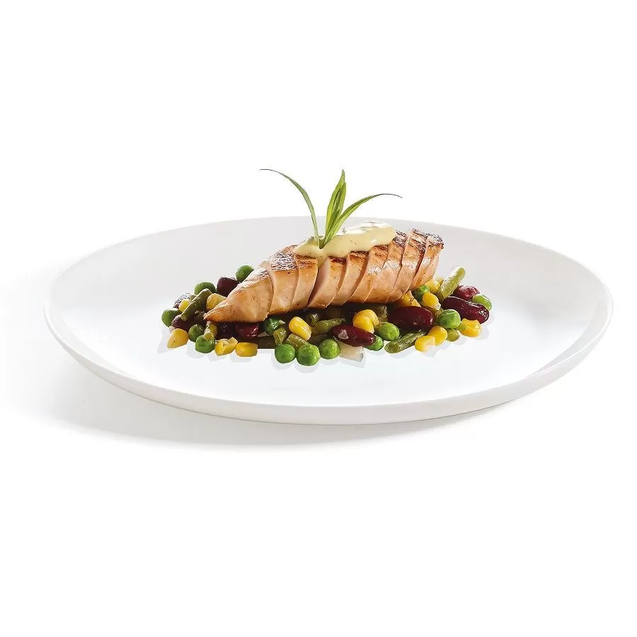 Блюдо овальное Luminarc 33*25 см, стеклокерамика, белый цвет, ARC, Франция (/6/24)