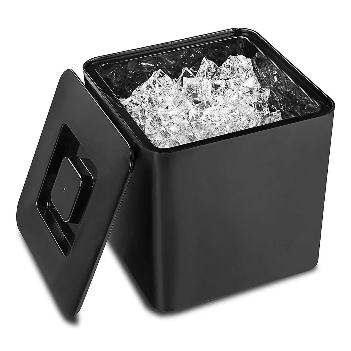 Емкость для льда.10 л 24,8*24,8 см h26 см пластик с крышкой, P.L.-Barbossa