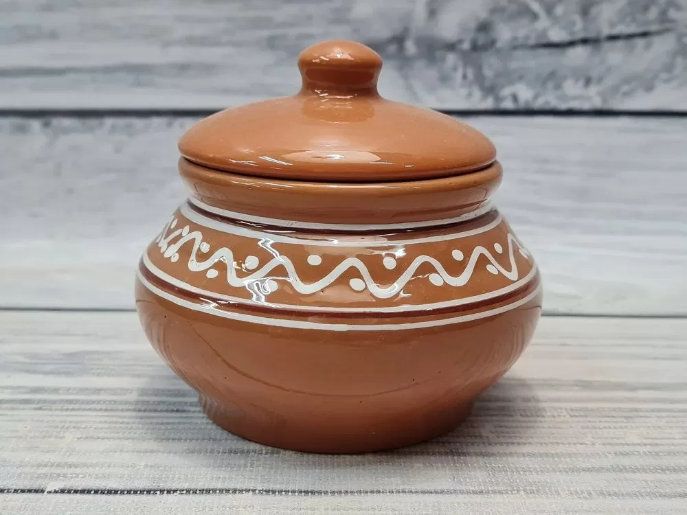 Горшочек с крышкой 250 мл,"Псковский",керамика,Россия