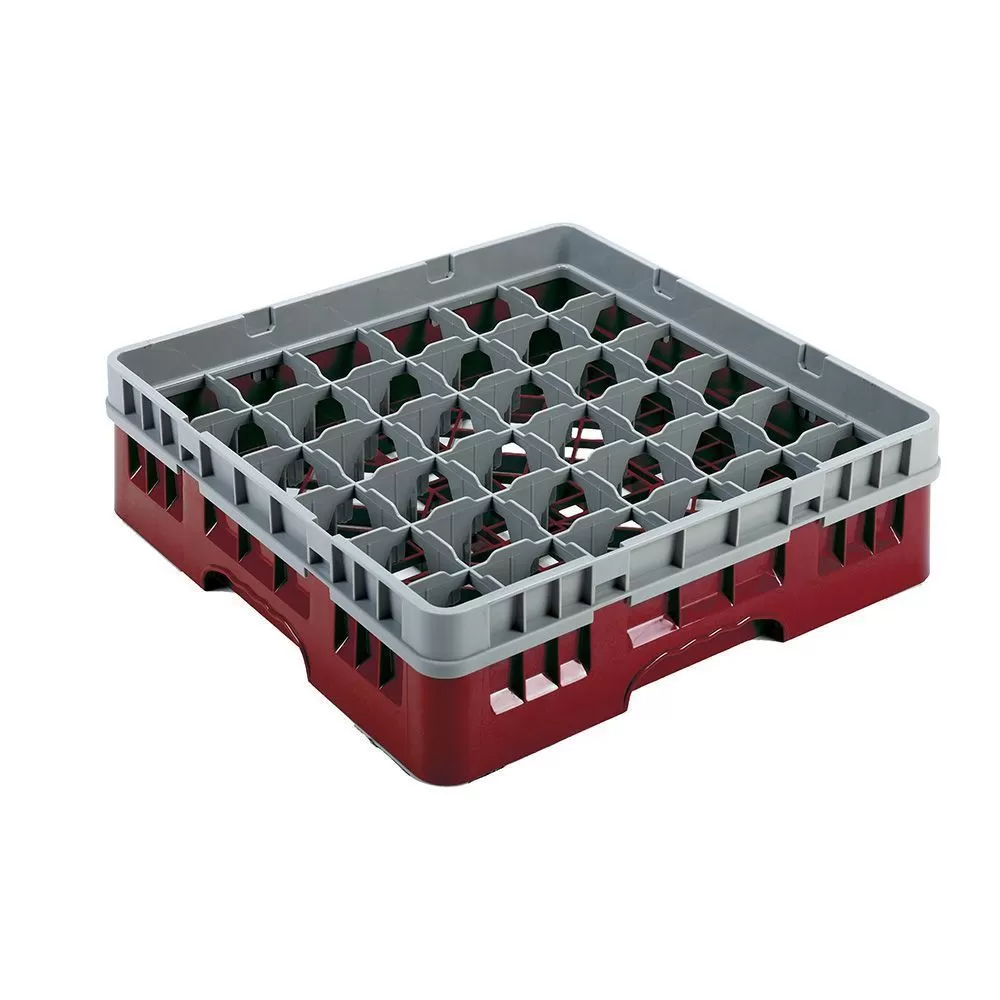 Кассета для мойки посуды — 36 ячеек,50*50*14.3 см,красный цвет, P.L. Proff Cuisine
