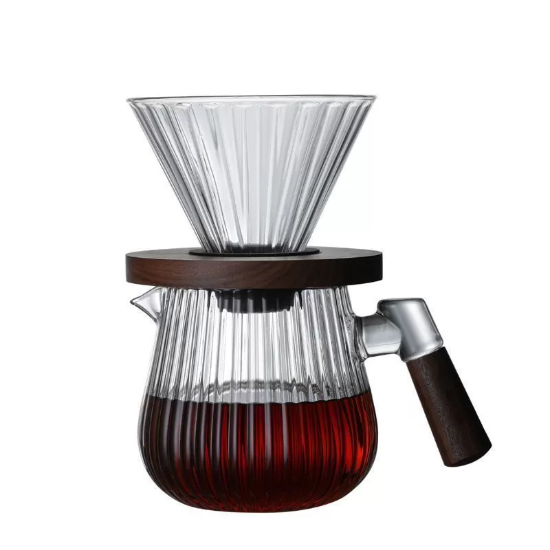 Кофе дриппер на 1-4 чашки+кофейник 600 мл,боросиликатное стекло, P.L. Proff Coffee