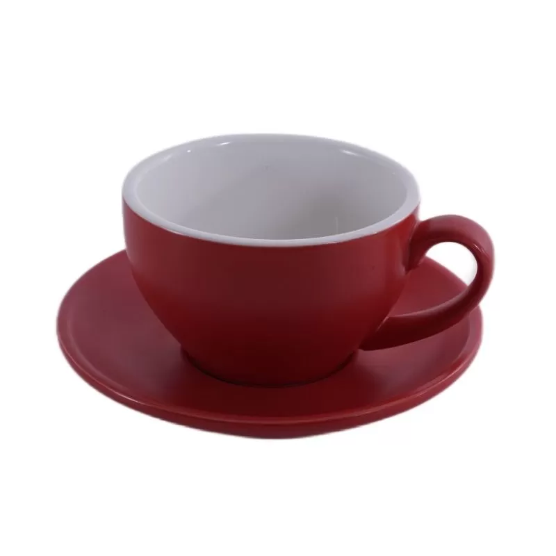 Кофейно-чайная пара Barista (Бариста) 200 мл,красный-матовый цвет, P.L.