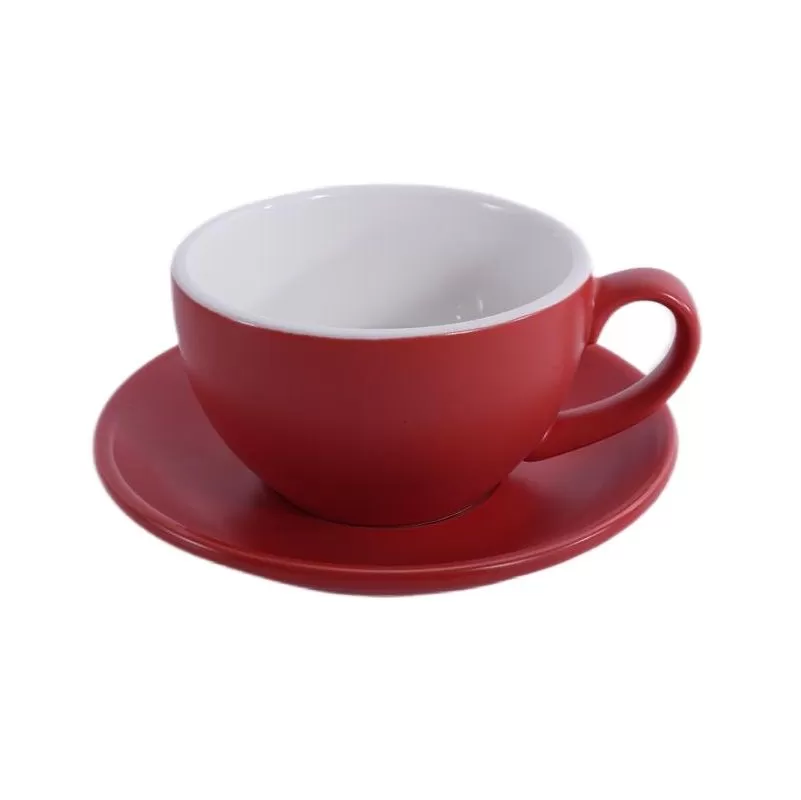 Кофейно-чайная пара Barista (Бариста) 300 мл,красный-матовый цвет, P.L.