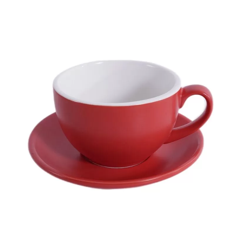 Кофейно-чайная пара Barista (Бариста) 350 мл,красный-матовый цвет, P.L.