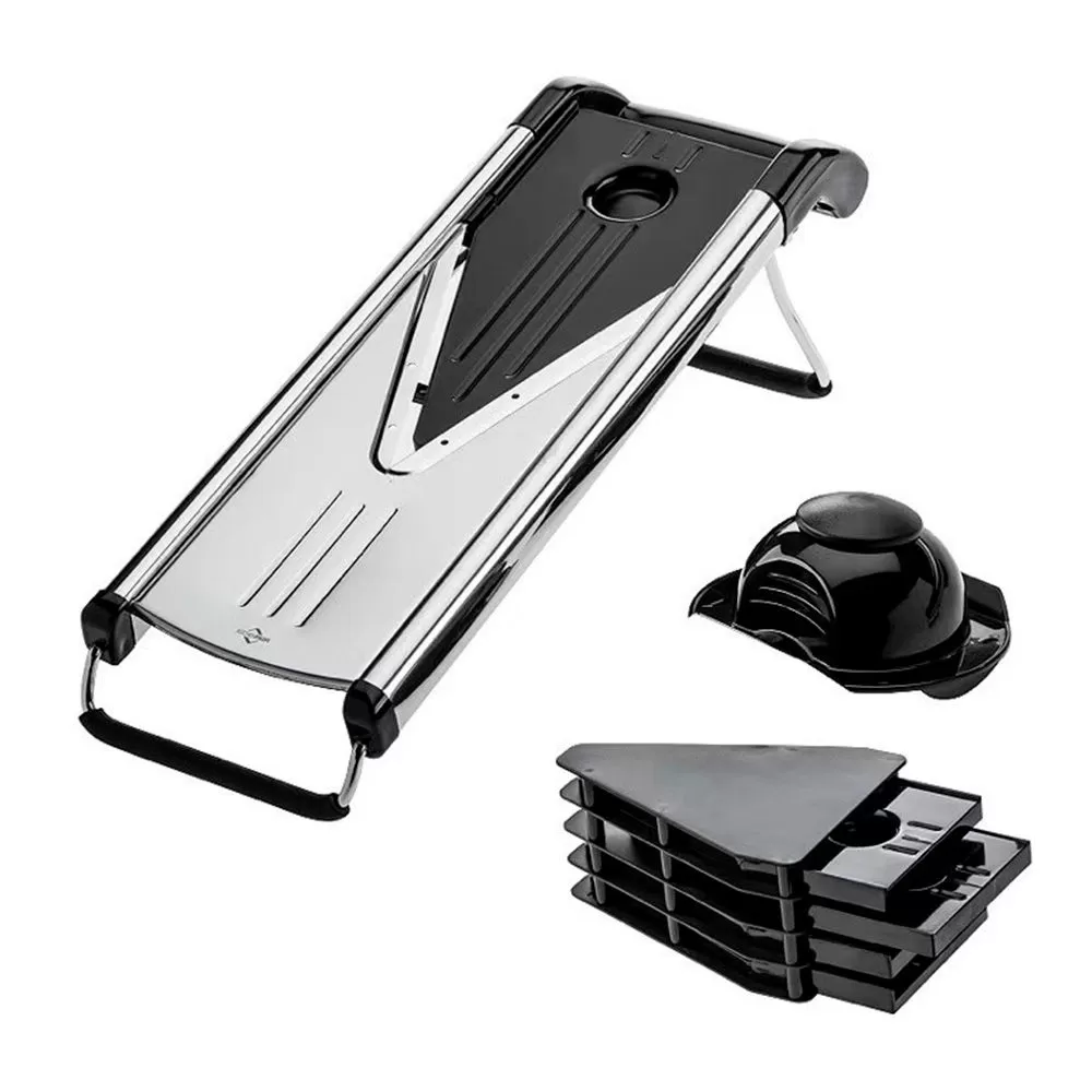 Мандолина (Овощерезка) V-BLADE, 5 насадок с держателем, P.L. — Proff Chef Line