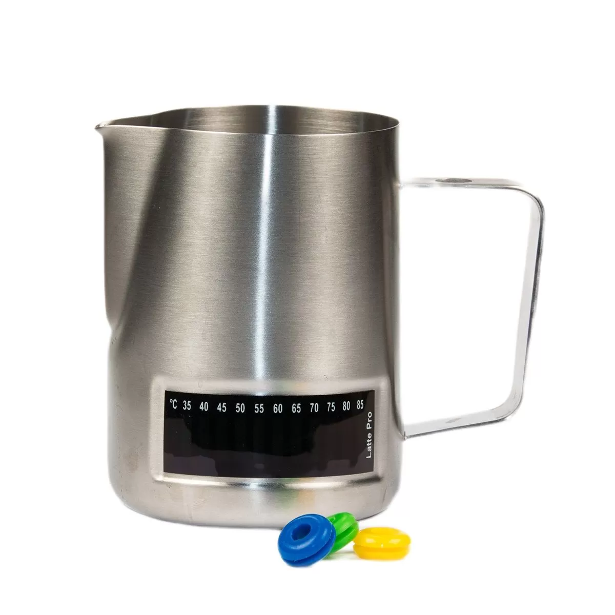 Питчер для молока 480 мл,с индикатором температуры, P.L. Proff Coffee
