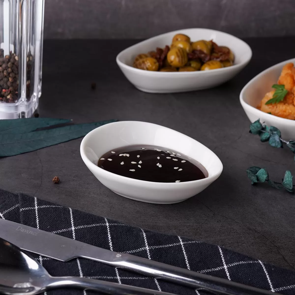 Салатник 10*9 см, 85 мл, фарфор,серия "Island White", By Bone