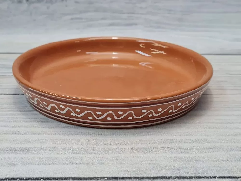 Салатник,блюдо,емкость для запекания 450 мл,d=20,h=3.5 "Псковский",керамика,Россия