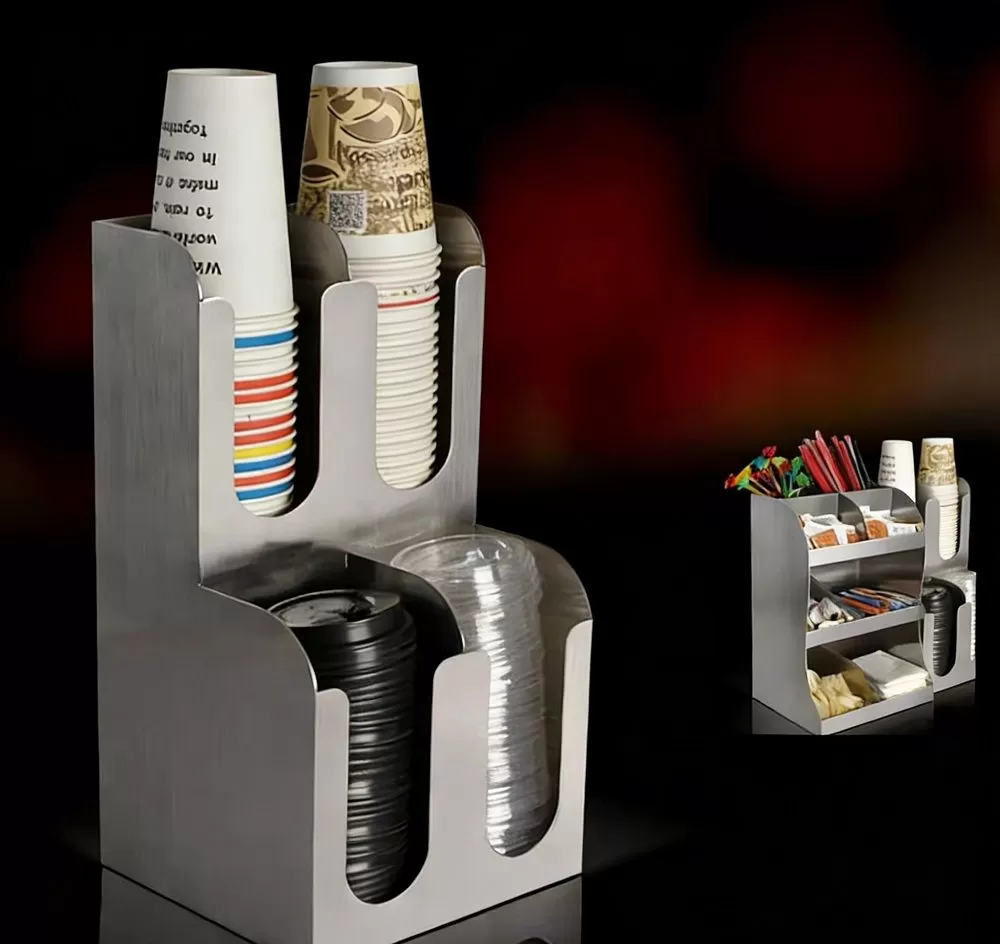 Станция для хранения кофейных аксессуаров,сталь,20*20*40 см,   P.L. Proff Coffee