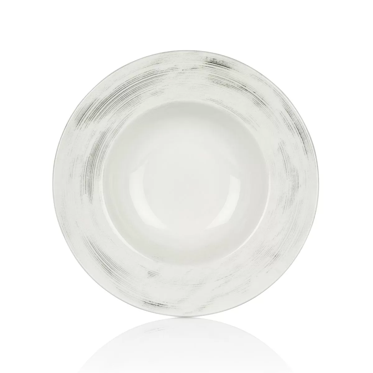 Тарелка д/пасты гастро d=28см, 400мл, фарфор. "Falme Grey"  By Bone