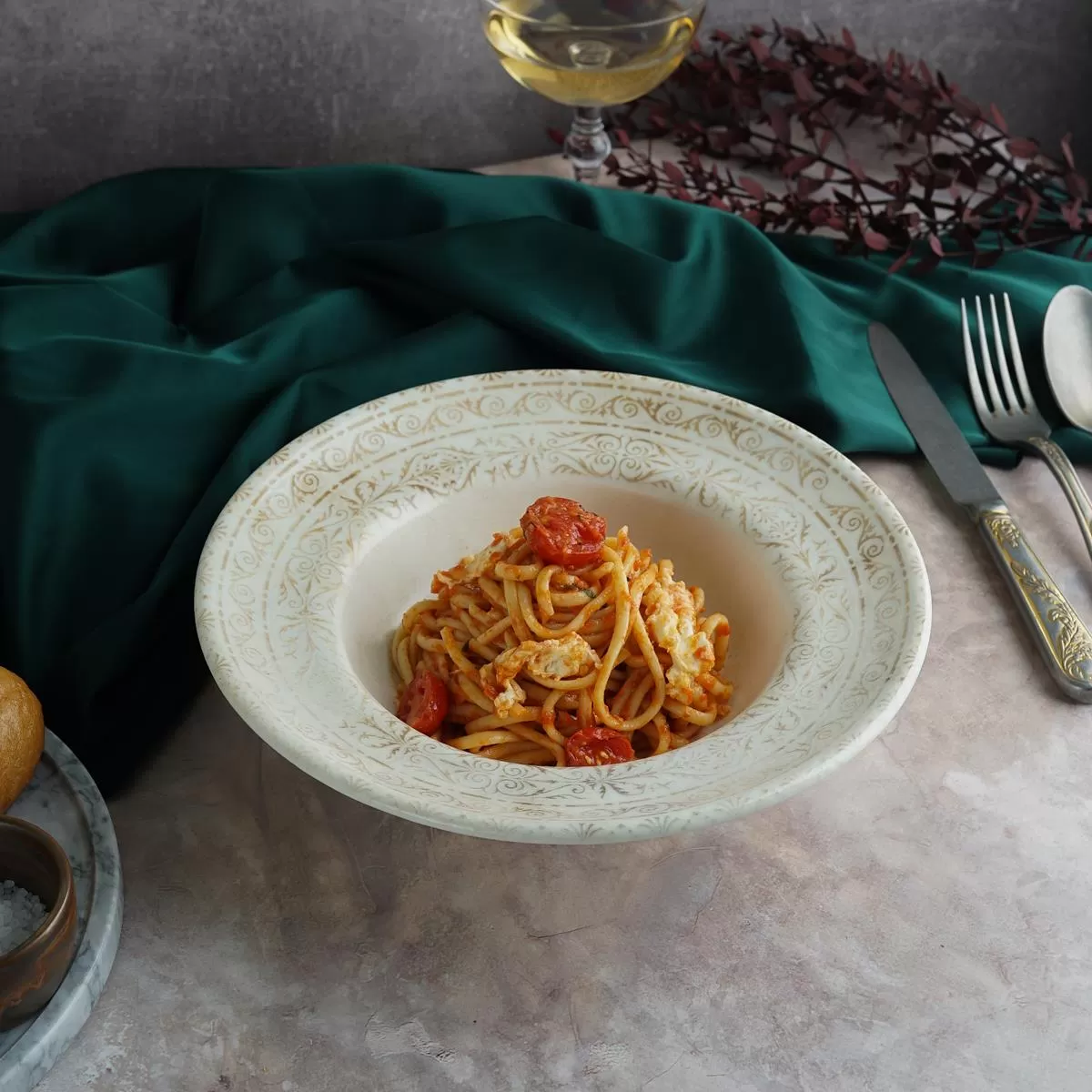 Тарелка глубокая d=25 см, 400 мл,фарфор,серия "ANTICO" By Bone