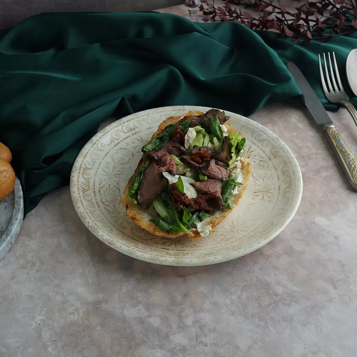 Тарелка мелкая d=25 см,фарфор,серия "ANTICO" By Bone