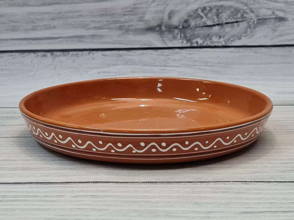 Тарелка с бортом d=23.5 cм,"Псковский",керамика,Россия