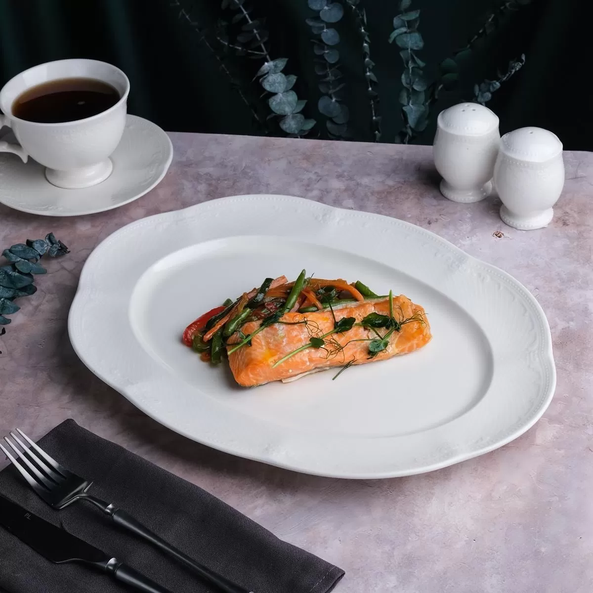 Блюдо овальное 36*27 см,фарфор, Aristocrat, Noble