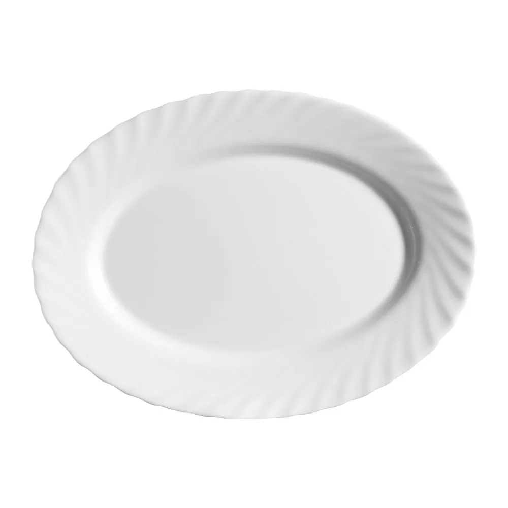 Блюдо овальное Luminarc Trianon 29*22 см, h=1,5 см,стеклокерамика, белый цвет, ARC,