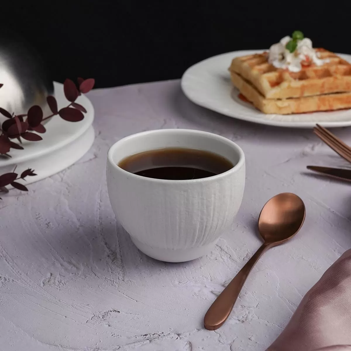 Чашка чайная без ручки 200 мл,серия "Frost White Moon", P.L. — Proff Cuisine