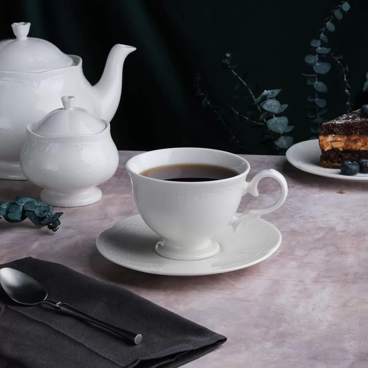 Чайная пара 250 мл, фарфор, Aristocrat, Noble