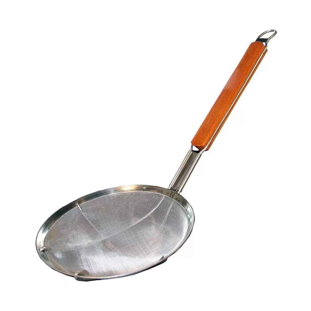 Шумовка сетчатая с деревянной ручкой d 20 см, l 49 см, P.L. Proff Cuisine