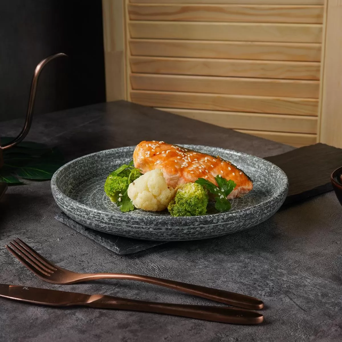 Тарелка с бортом с покрытием 23,5*3,1см, Glossy Stone Untouched Taiga, P.L. Proff Cuisine