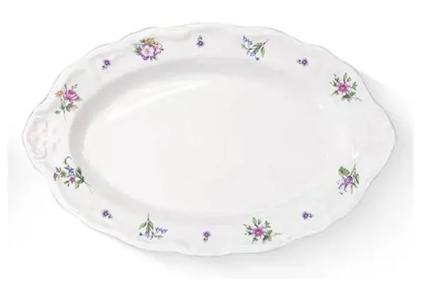 Блюдо овальное 35,5×22 см h 3,4 см, фарфор, Retro Garden