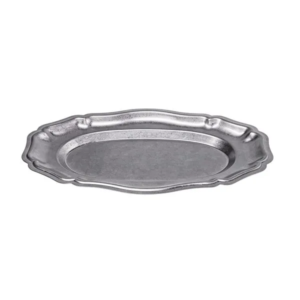 Поднос овальный с рельефом 40×26 см h 2,7 см, нерж. сталь, Antique Metal