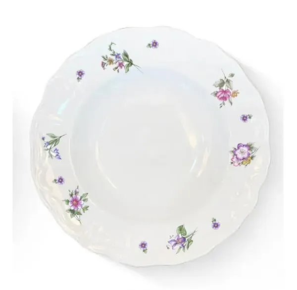 Тарелка глубокая d 22,5 см h 4 см, фарфор, Retro Garden