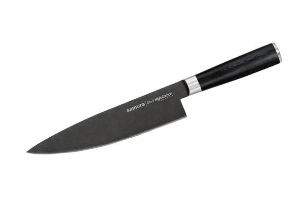 SM-0085B/K Нож кухонный «Samura Mo-V Stonewash» Шеф 200 мм, G-10