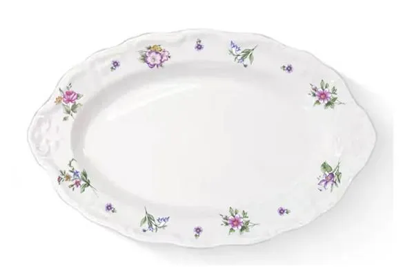 Блюдо овальное 31×20 см h 3,4 см, фарфор, Retro Garden