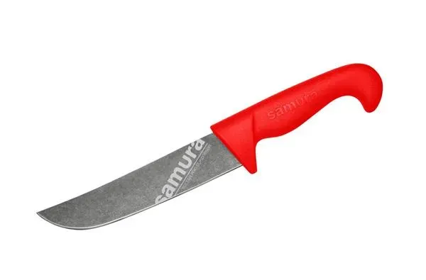 SUP-0085BR/K Нож кухонный «Samura SULTAN PRO» Шеф 166 мм, ТЭП красный, AUS-8 с галт.