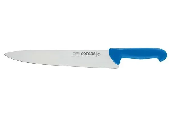 Нож поварской 30 см, L 42,6 см, нерж. сталь / полипропилен, цвет ручки синий, Carbon