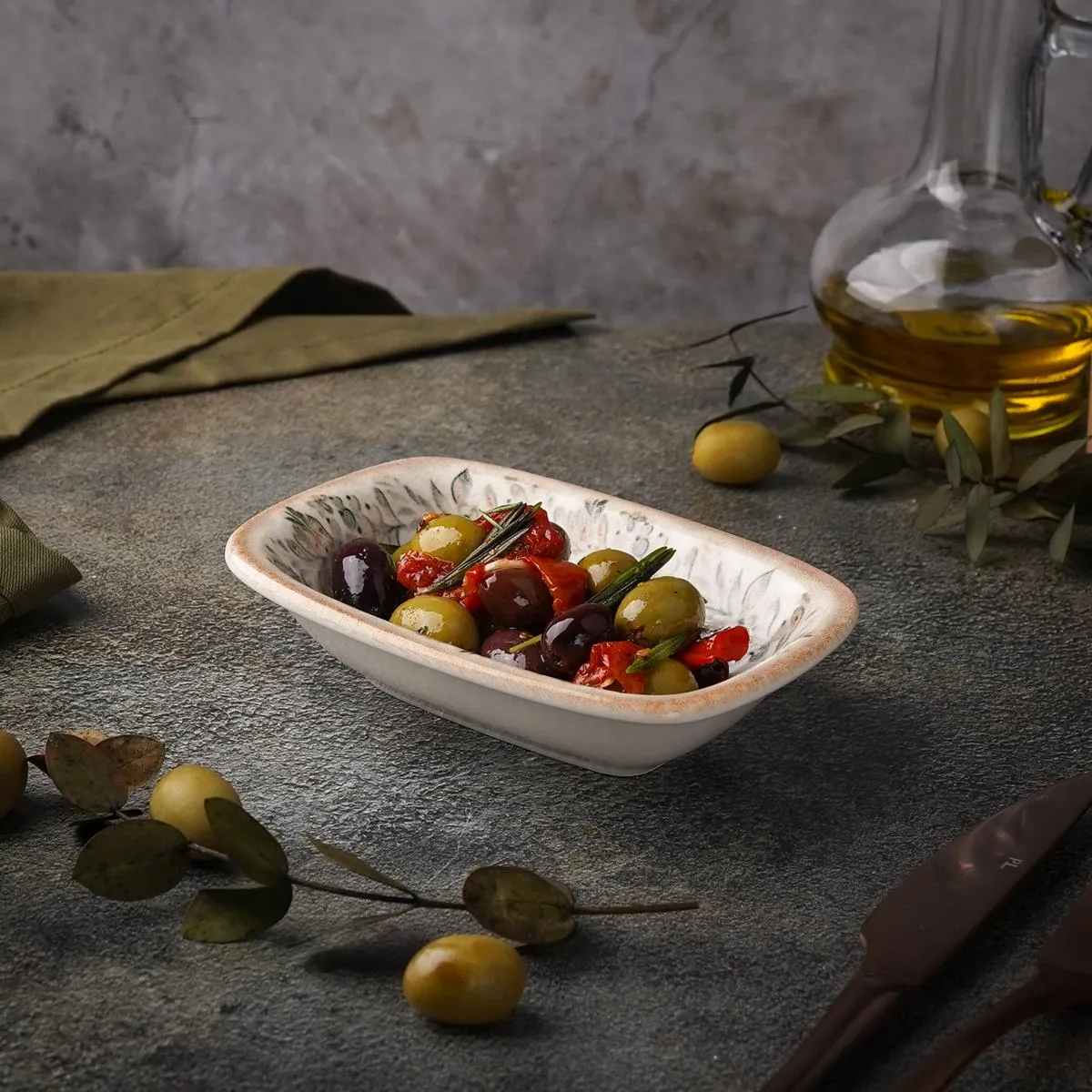 Салатник,блюдо для закусок 14 cм (14*9.5 см),фарфор,серия "Oliva", By Bone