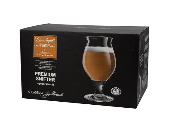 Набор бокалов для пива Premium Snifter 560 мл , h= 17,4 см, d= 9,7 см, хрустальное стекло, 6 шт.