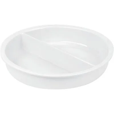Гастроемкость фарфоровая круглая, серия Gastronorm, d=33,5 см, h 5,7 см, разделенная,2×1,5 ltr. Paderno (Италия)
